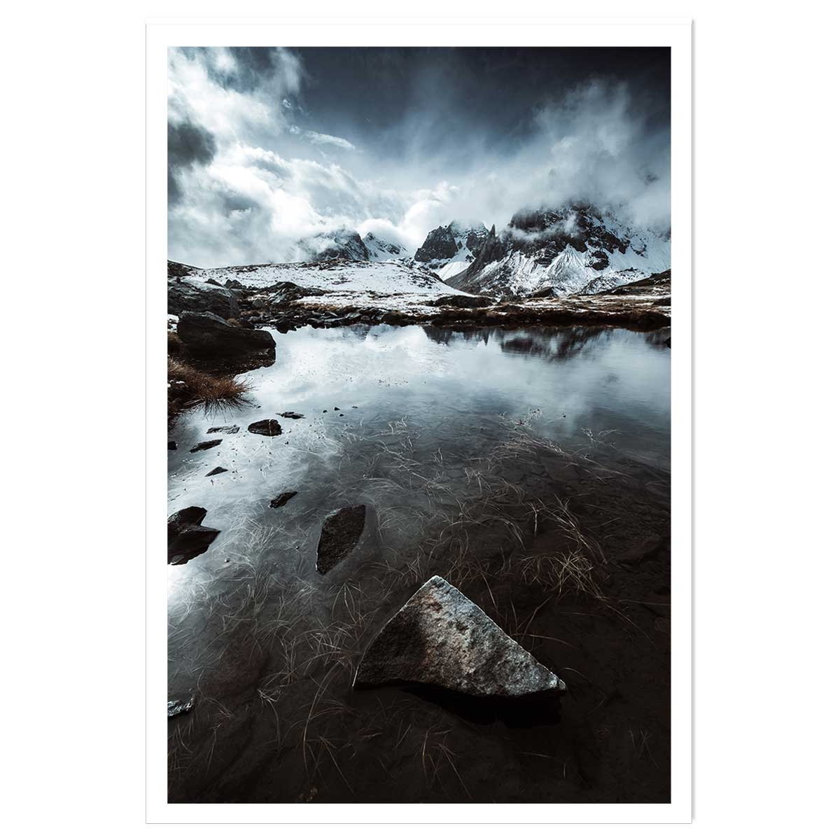Affiche paysage face aux alpes affiche seule, HEXOA