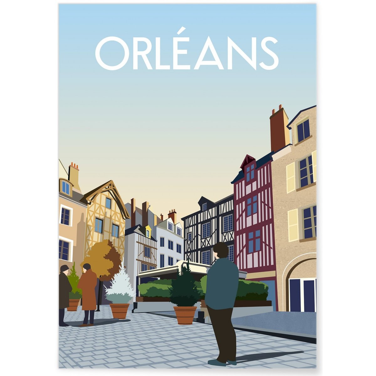 Affiche ville Orléans 3 blanc, L'AFFICHERIE