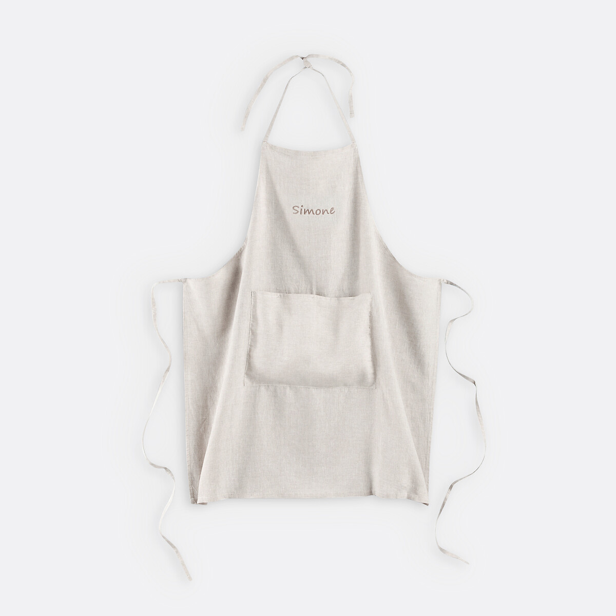 Tablier personnalisé lin lavé, Victorine naturel, LA REDOUTE INTERIEURS