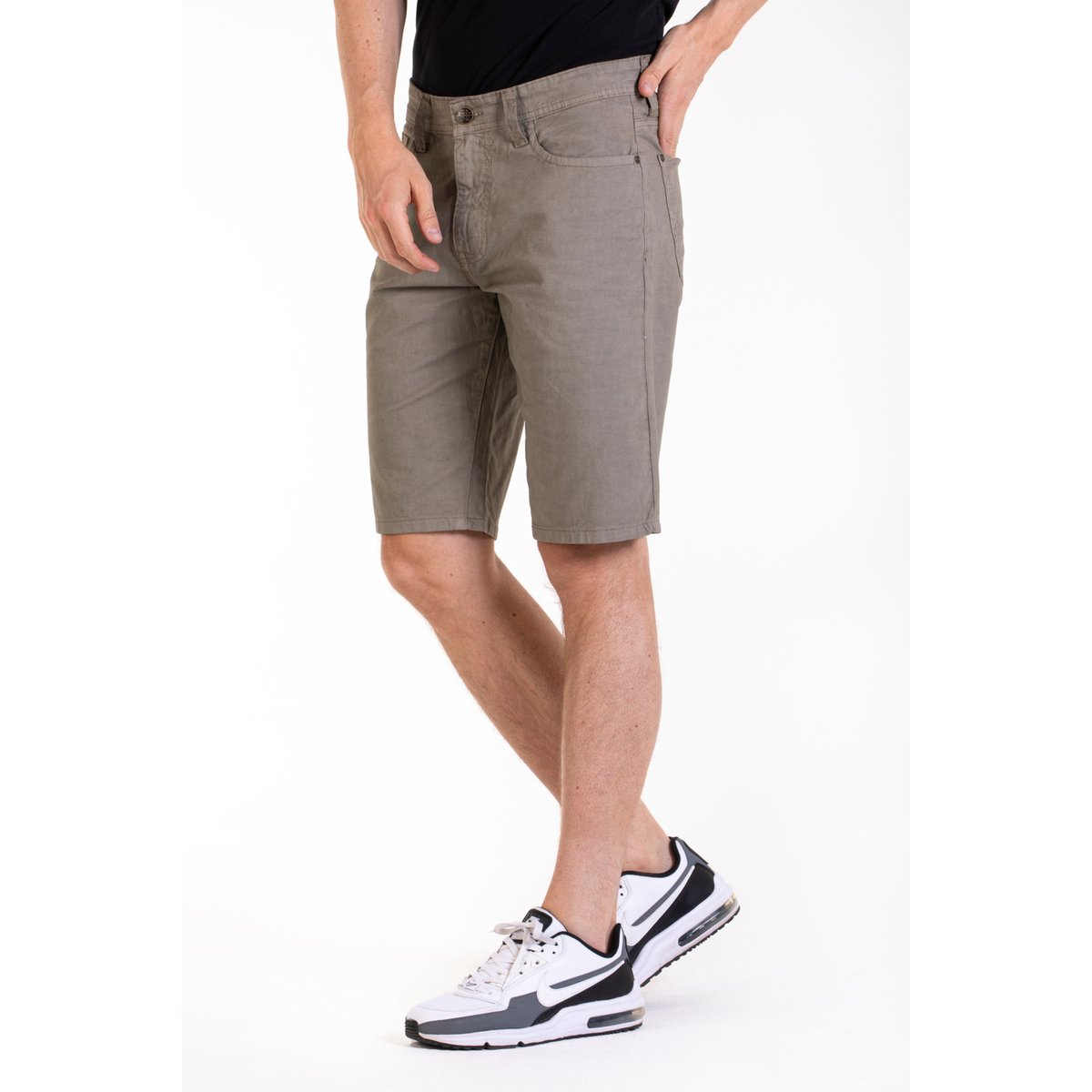 Bermuda coupe droite relax toile coton GENESYX kaki, RICA LEWIS