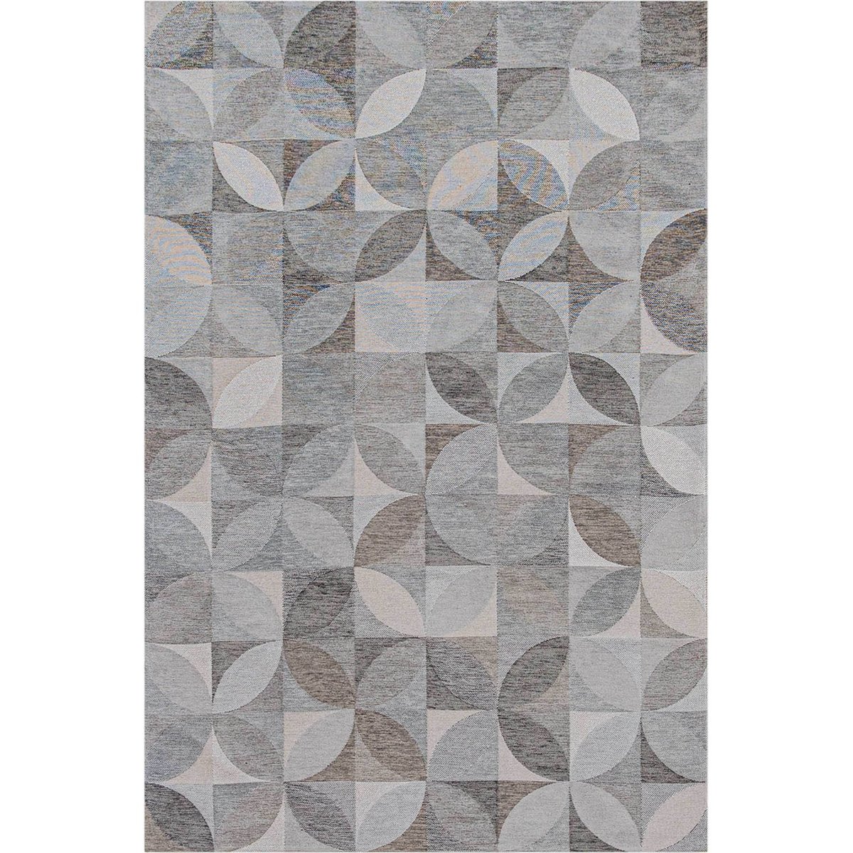 Tapis rectangulaire int. extérieur, RONDO gris clair et gris anthracite, RECOLLECTION
