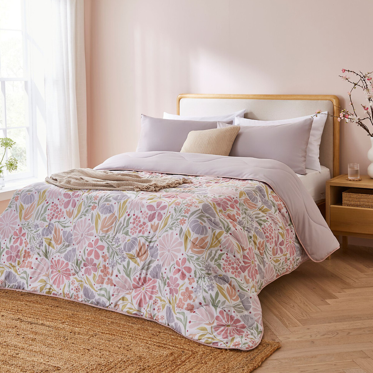 6 Tog Coverless Duvet And Pillowcase Set Wildflower multi-coloured, NIGHT LARK