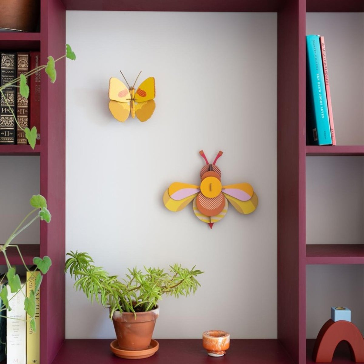 Papillon décoration murale jaune, STUDIO ROOF