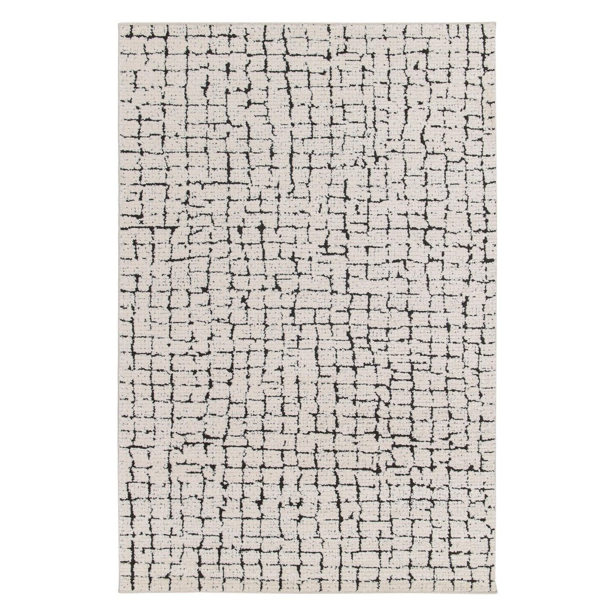 Tapis effet haut-et-bas ultra doux OBSIDIAN noir intense, AFK LIVING