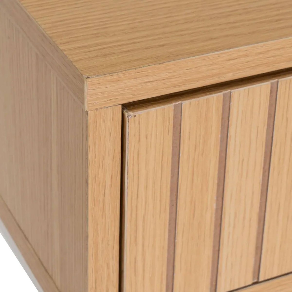 Console d'entrée bois et métal blanc 2 Tiroirs 100x30x75cm bois, WADIGA