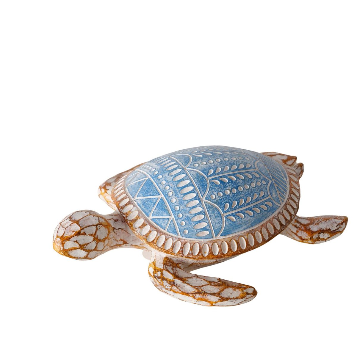 Set de 2 tortues décoratives à poser 10x13x4cm bleu, WADIGA
