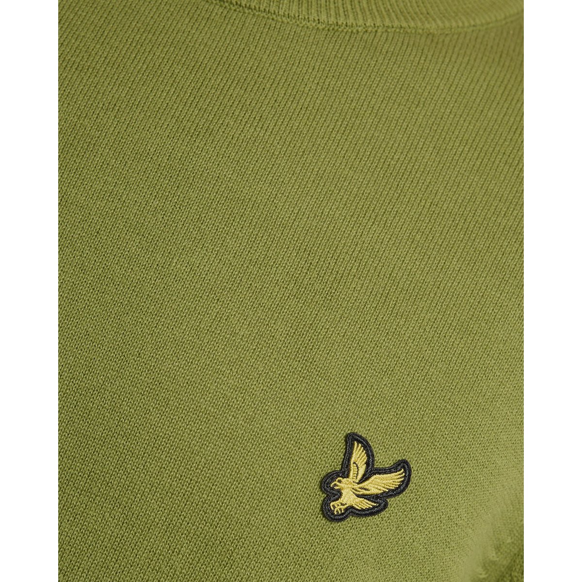 Pull en coton col rond vert arbuste, LYLE & SCOTT