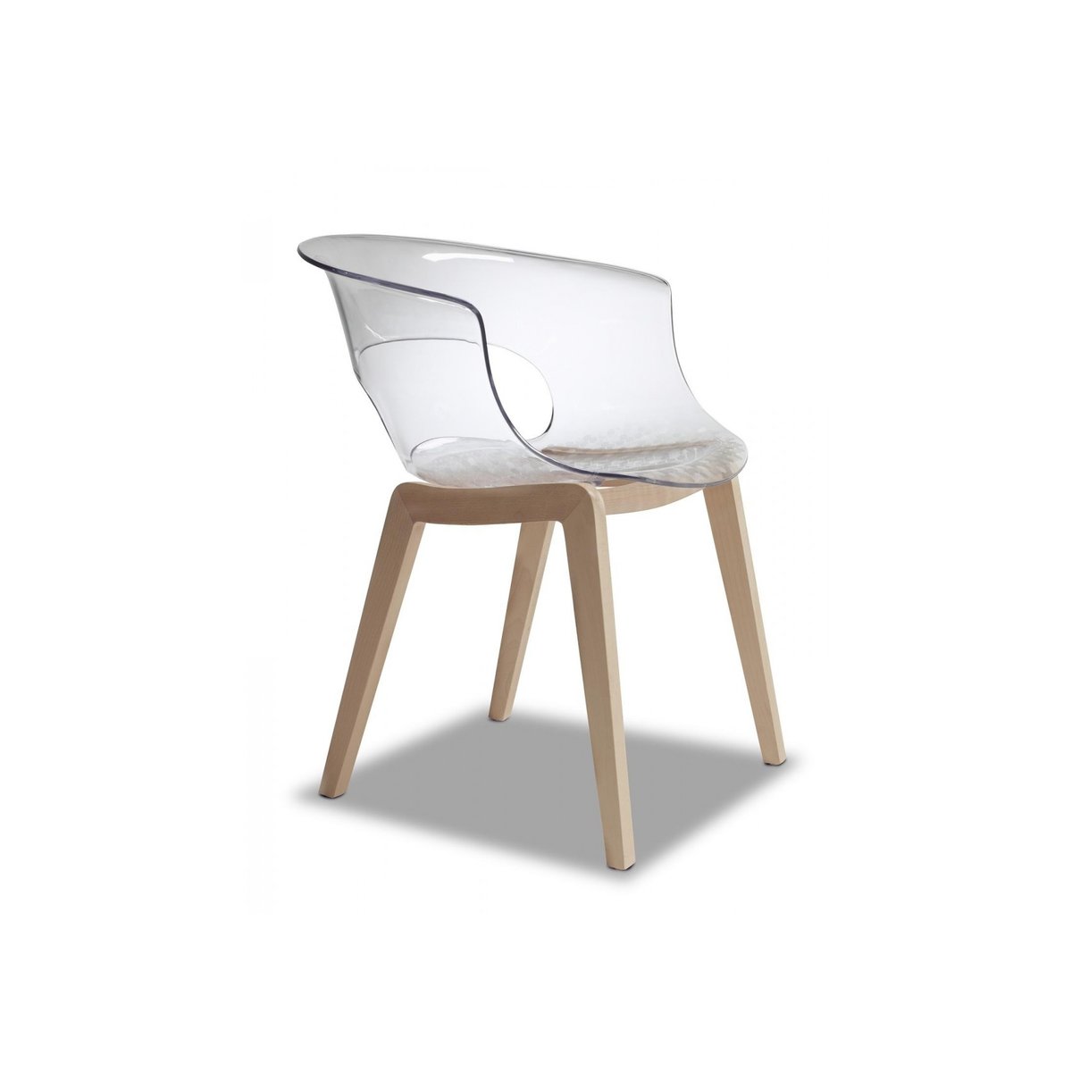 Chaise design en bois, NATURAL MISS B blanc, SCAB DESIGN
