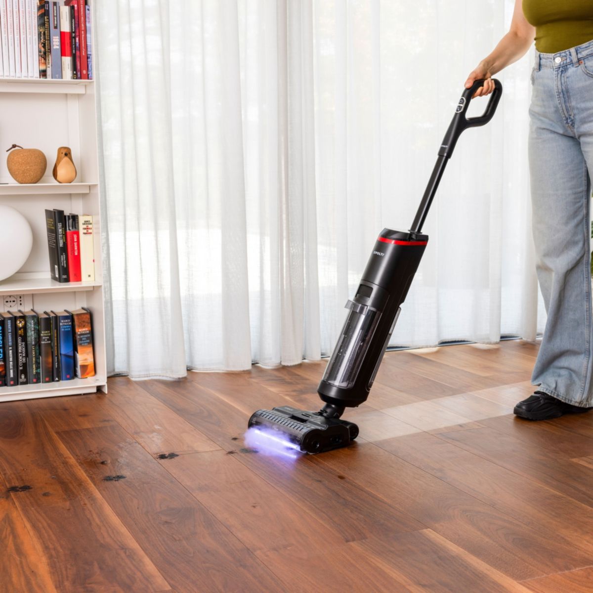 Aspirateur laveur RollySteam WD40C sans fil avec fonction vapeur couleur unique, POLTI