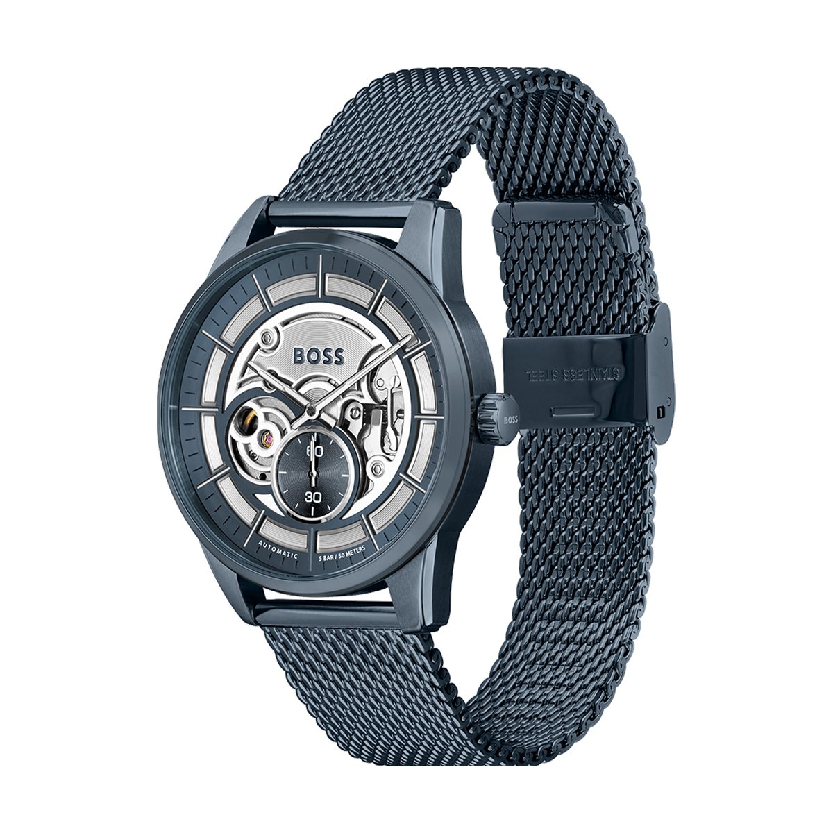 Montre Analogique  SOPHIO AUTO argenté bleu bleu, BOSS