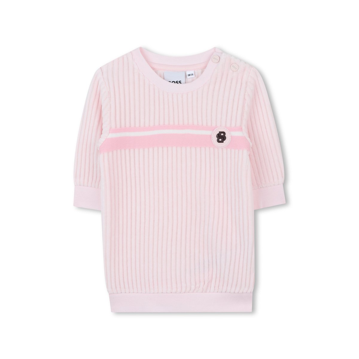 Robe en velours côtelé baby pink, BOSS KIDSWEAR