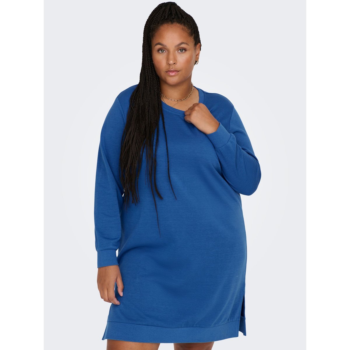 Robe Molletonnée strong blue, ONLY CARMAKOMA