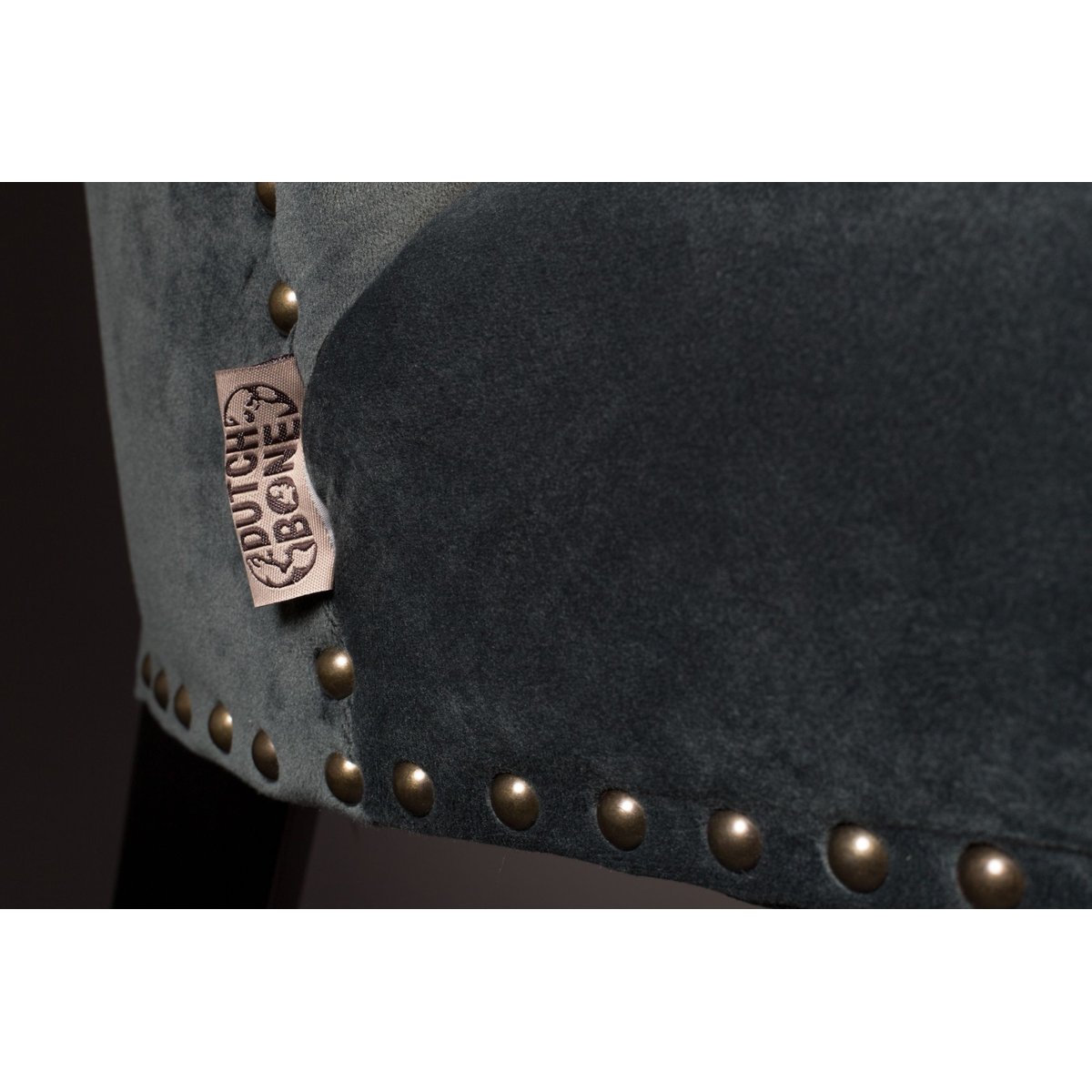 Fauteuil design en tissu, vintage, CASSIDY gris, DUTCHBONE