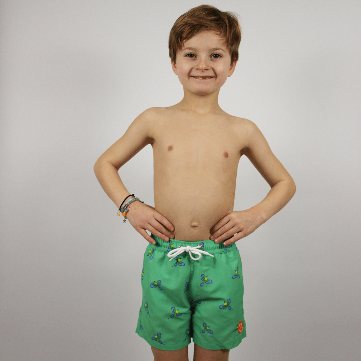 Short de bain Le petit ENVOLE vert tropical, VENDREDI