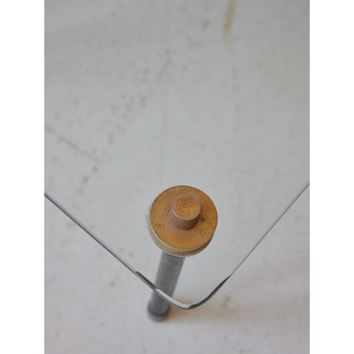 Table basse en verre vintage Donna N°1090 - Bon état transparent, DEBONGOUT