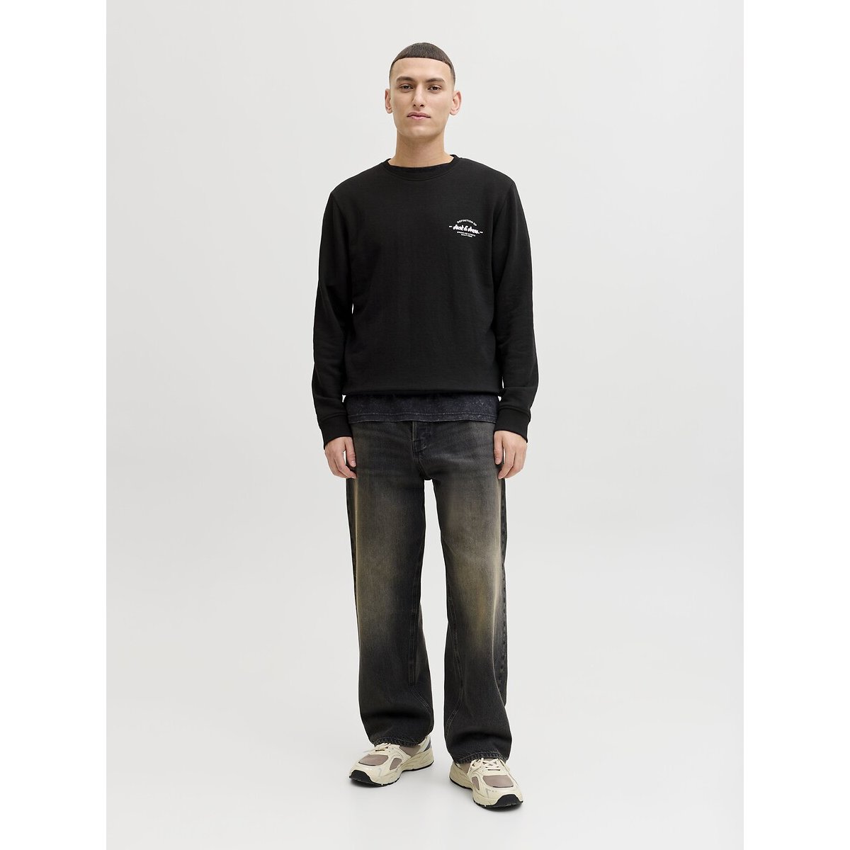 Sweat col rond noir, JACK & JONES