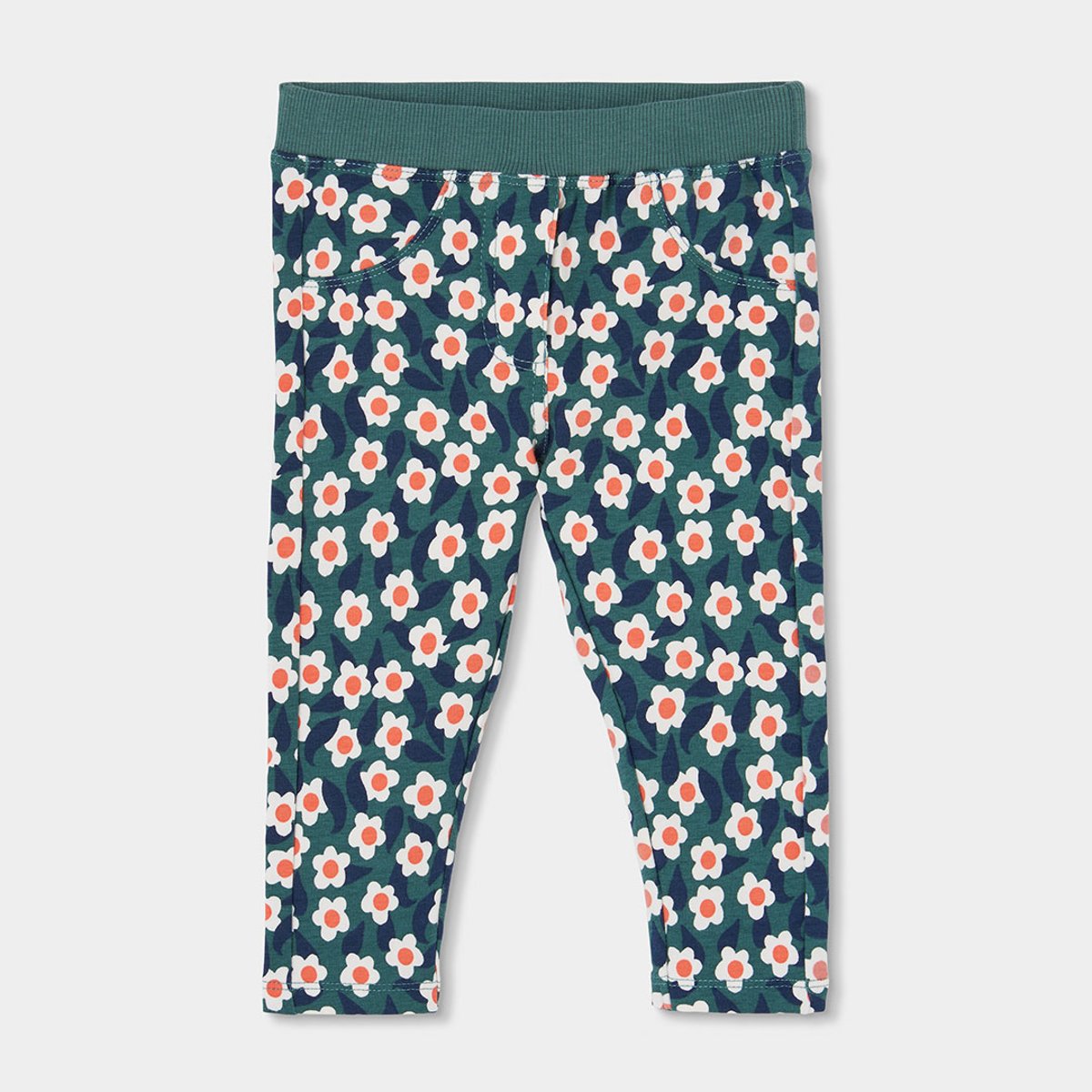 Pantalon fille molleton imprimé fleurs multicolore, BOBOLI