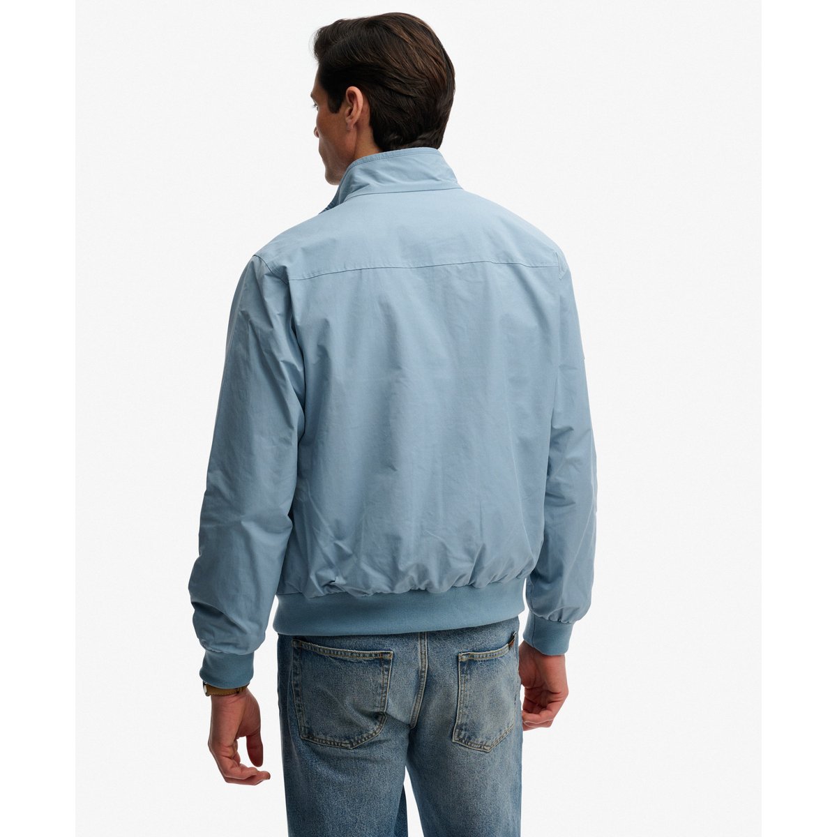 Blouson Harrington classique bleu de chine, SUPERDRY