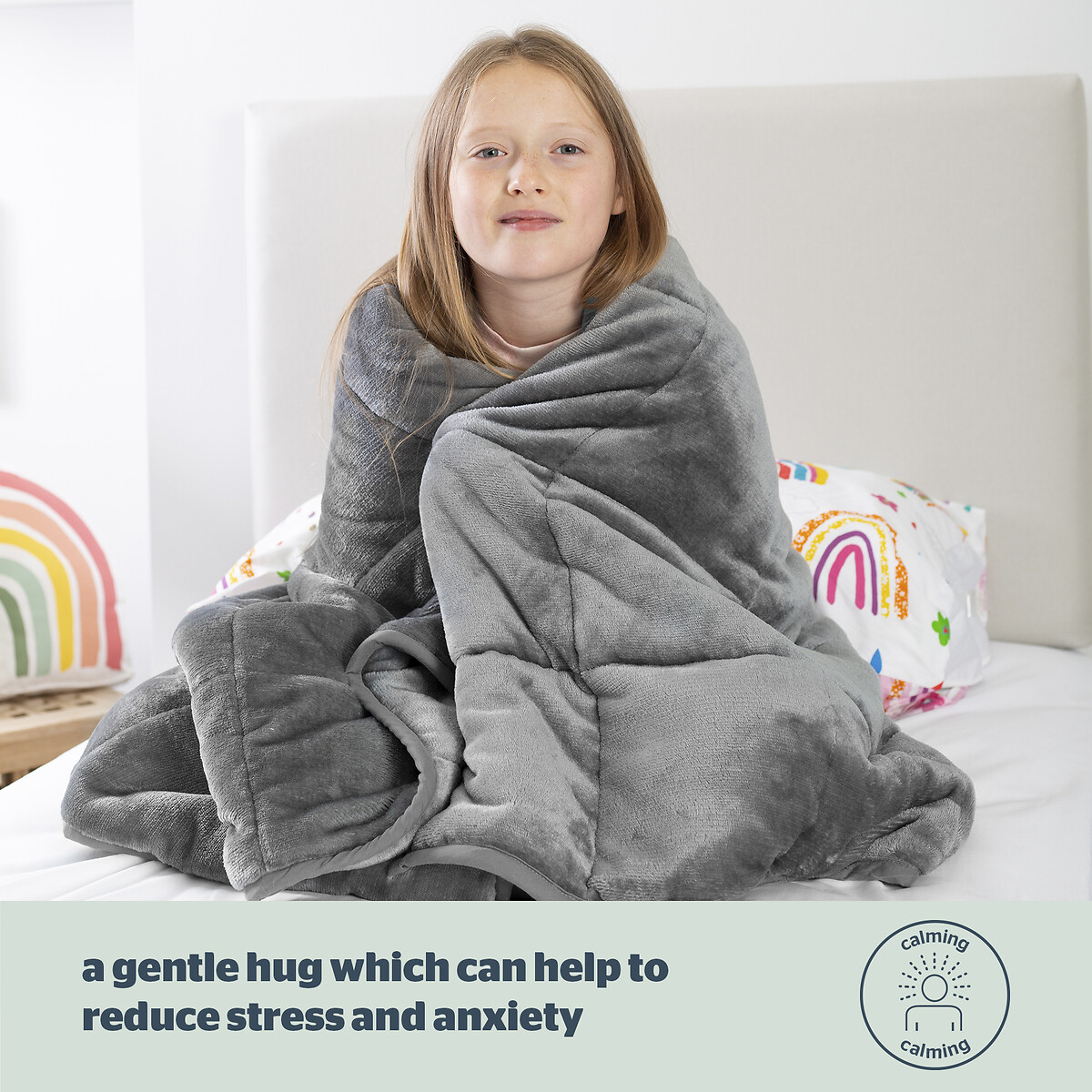 Kids 3kg Weighted Blanket grey, SILENTNIGHT