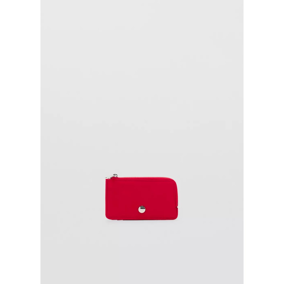 Porte-cartes en nylon fermeture zip rouge, MANGO