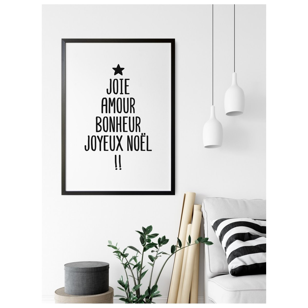 Affiche Joyeux Noël blanc, L'AFFICHERIE