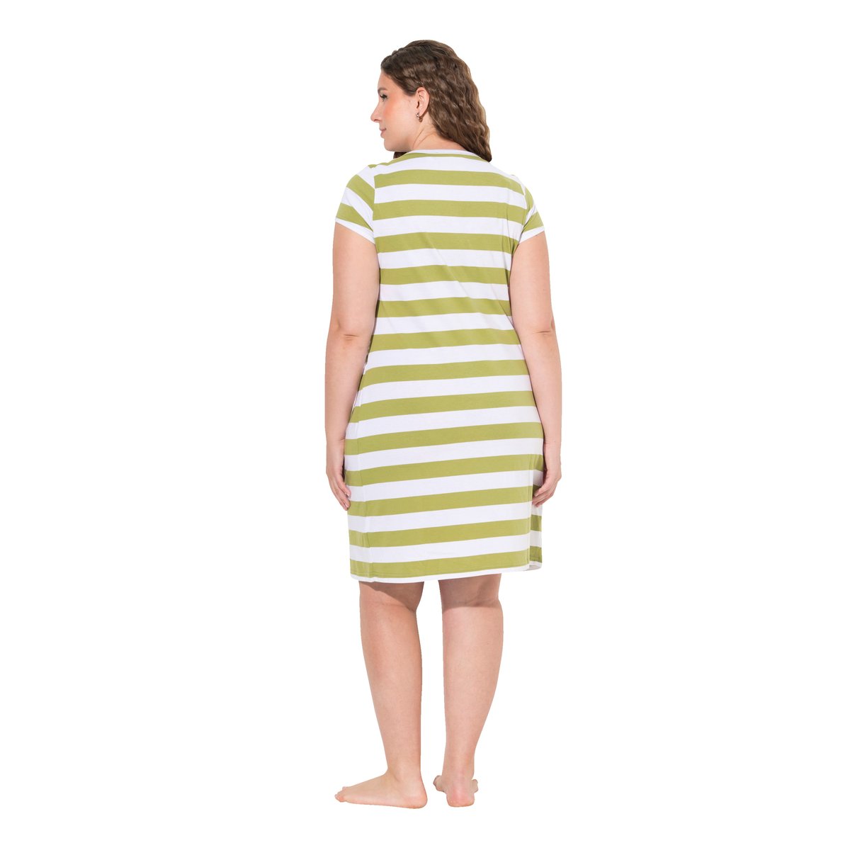 Robe de grossesse en jersey manches courtes sauge, ULLA POPKEN