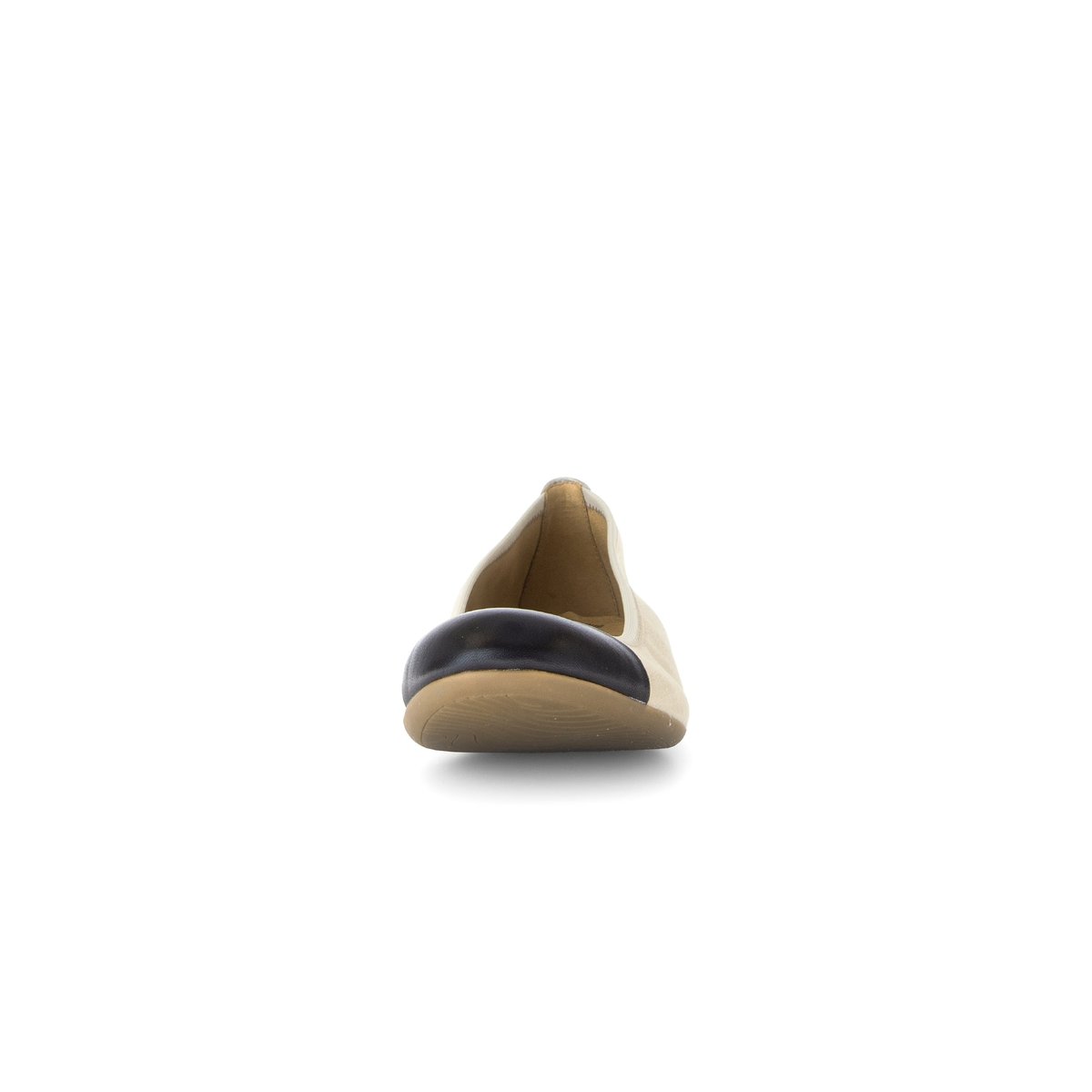 Ballerines en cuir à talon décroché beige velours, GABOR