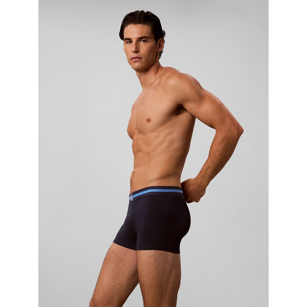 Lot de 3 caleçons noir + bleu + gris, CALVIN KLEIN UNDERWEAR