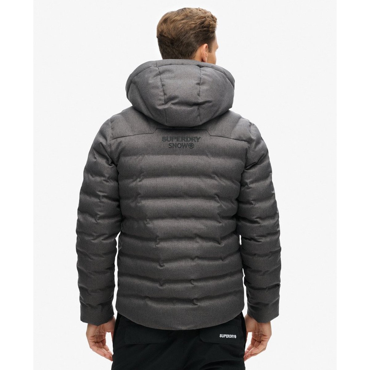 Veste rembourrée Ski Fuji gris foncé chiné, SUPERDRY