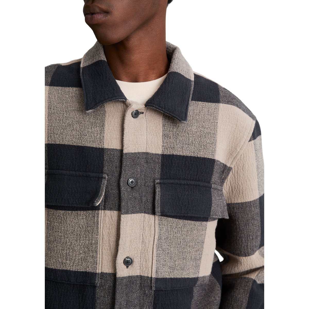 Surchemise coupe classique en pur coton biologique marron, MARC O’POLO DENIM