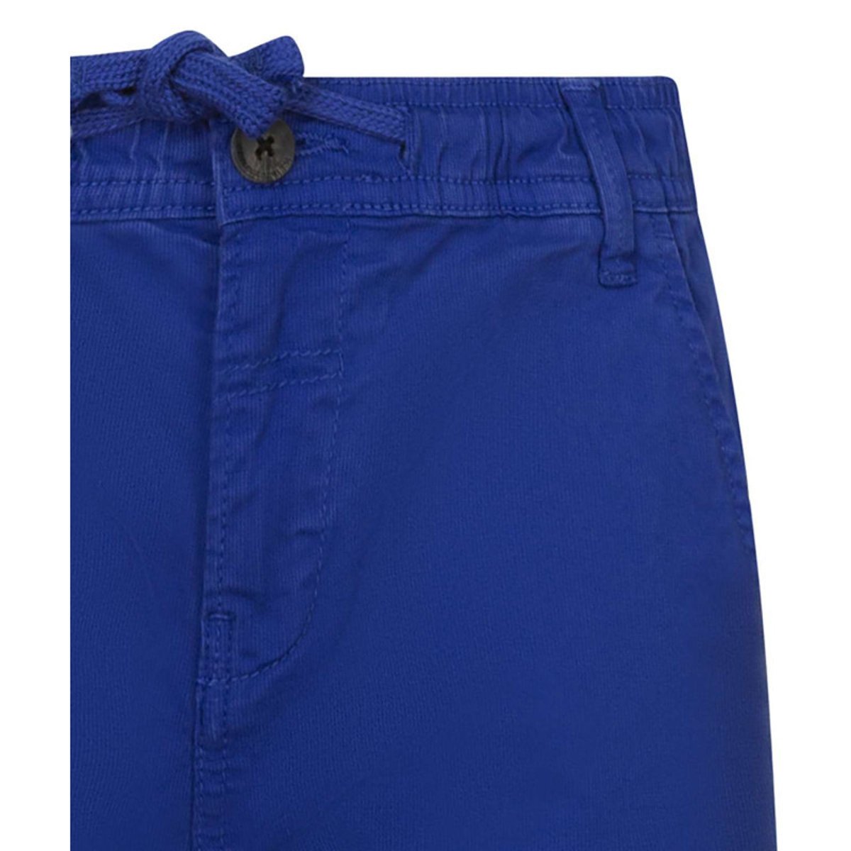 Short Chino en coton bleu électrique uni avec une coupe droite bleu électrique, TEDDY SMITH