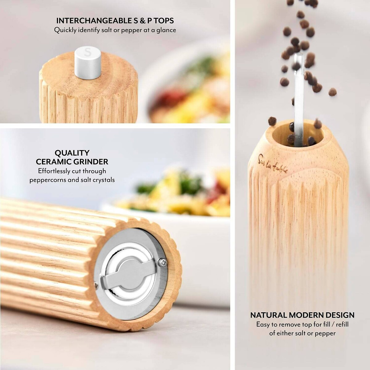 Colour Me Happy Large Manual Salt and Pepper Mill brown              , SUR LA TABLE 