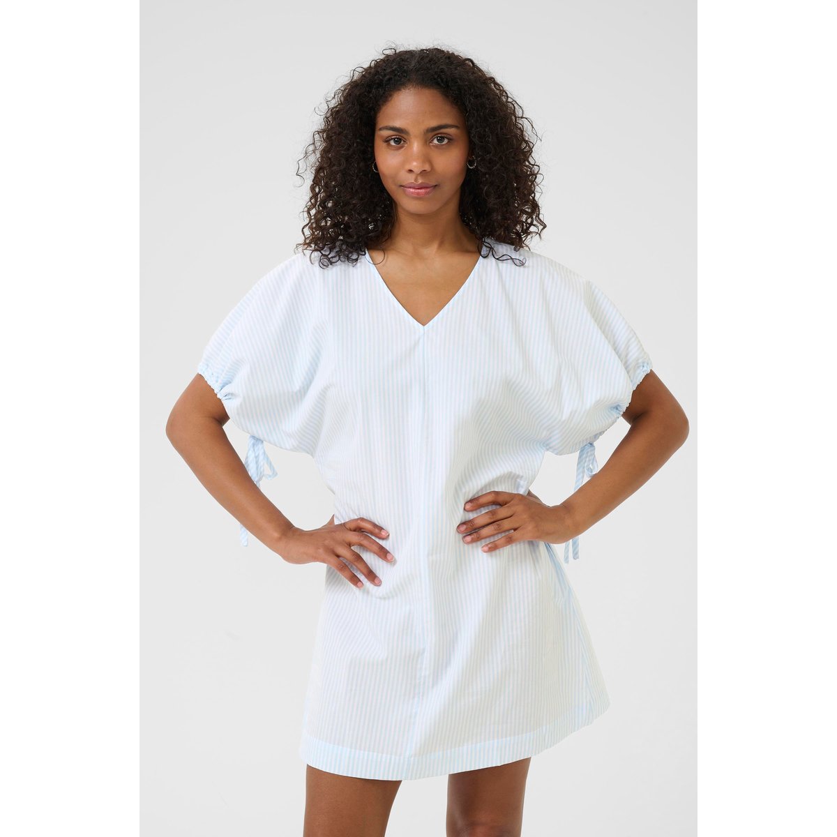 Dress bleu nantucket breeze/blanc chalk stripe, KAFFE