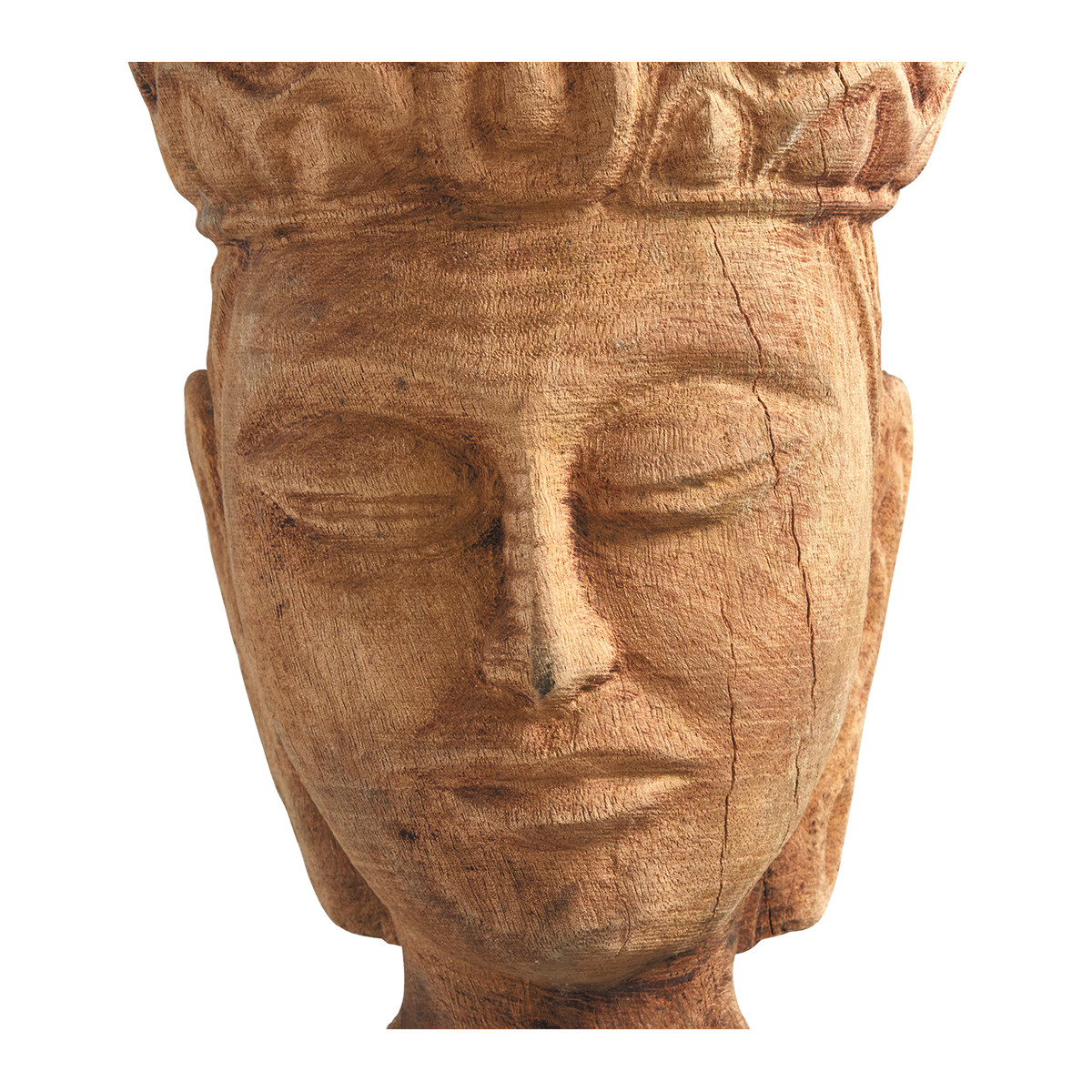 Statue en manguier marron, BLANC D’IVOIRE