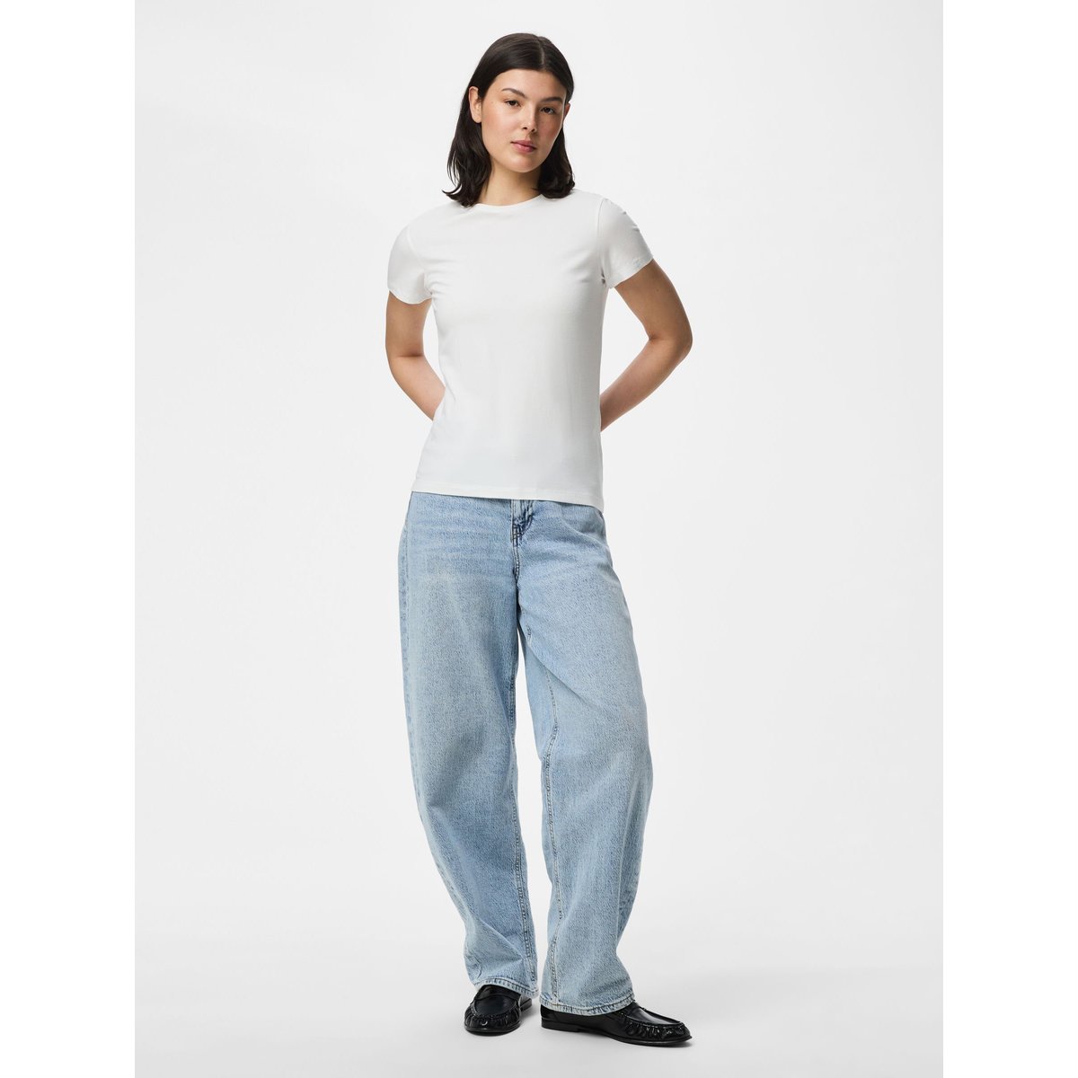 T-Shirt bright white, PIECES