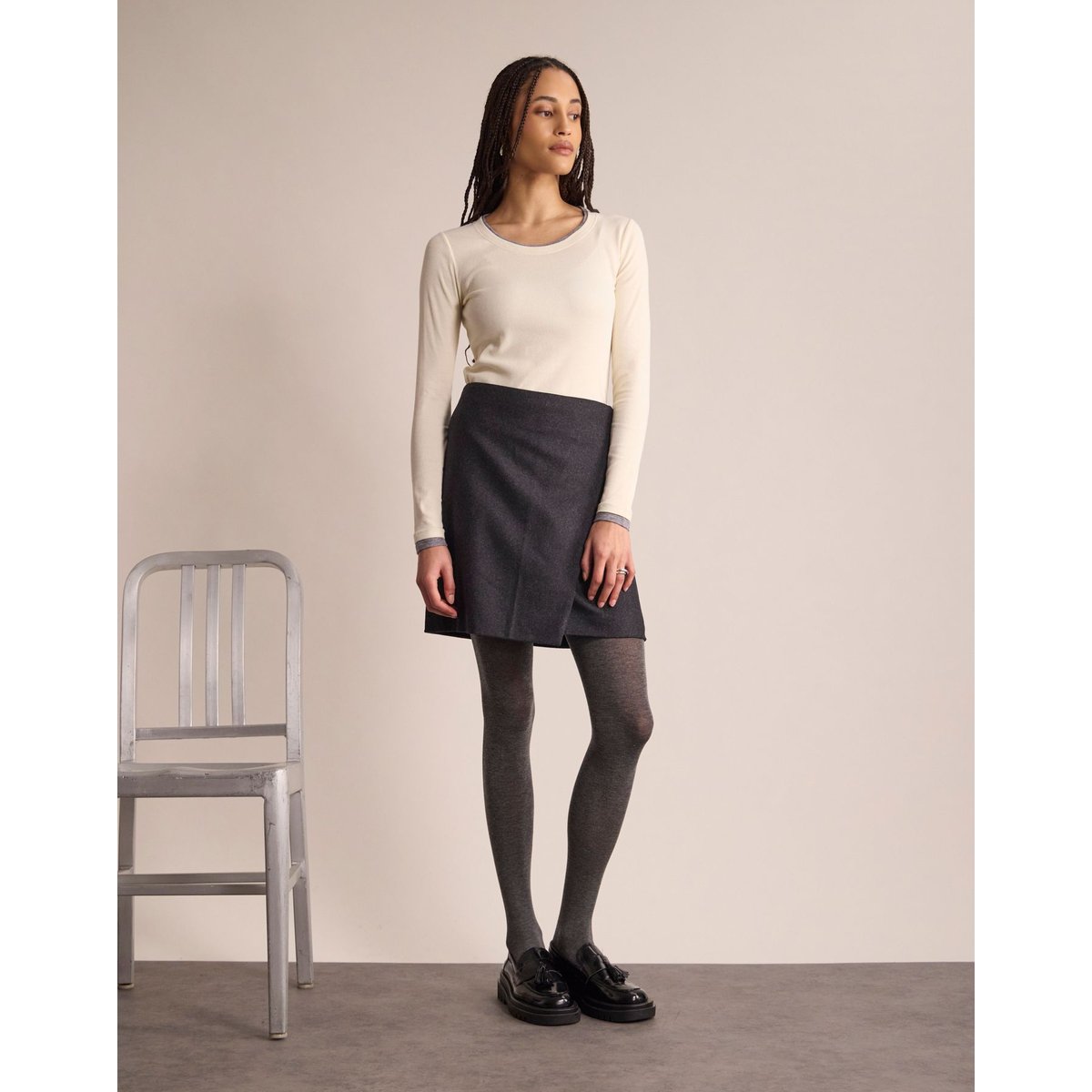 Jupe Margareth gris, INES DE LA FRESSANGE PARIS