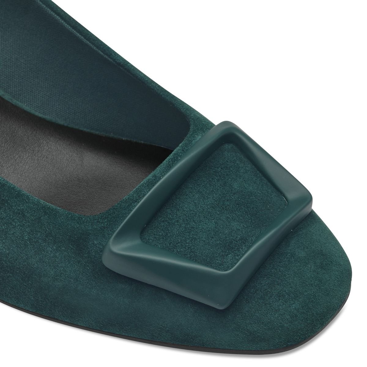 Escarpin en cuir daim vert, TAMARIS