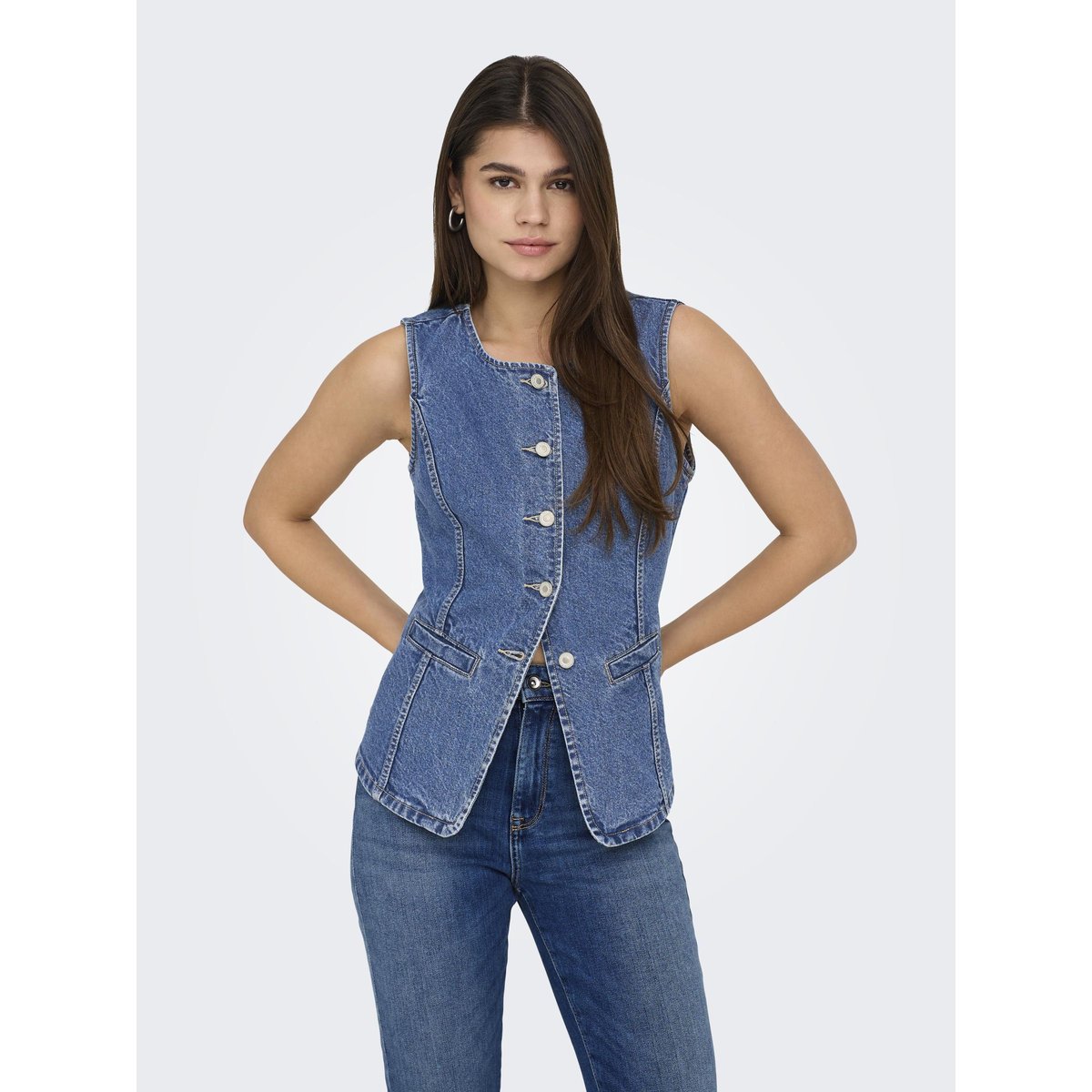 Top medium blue denim, ONLY
