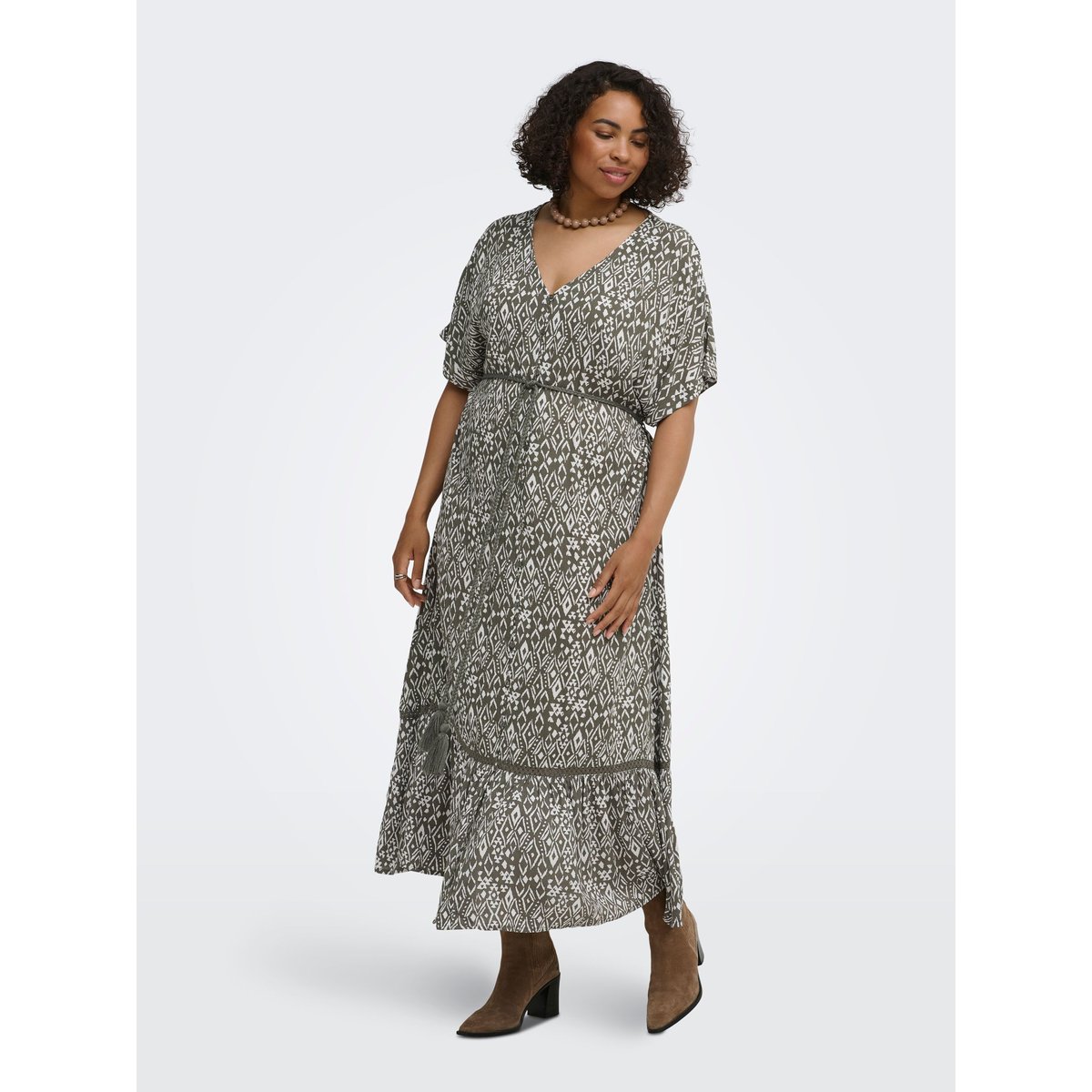 Robe verte - smokey olive 1, ONLY CARMAKOMA