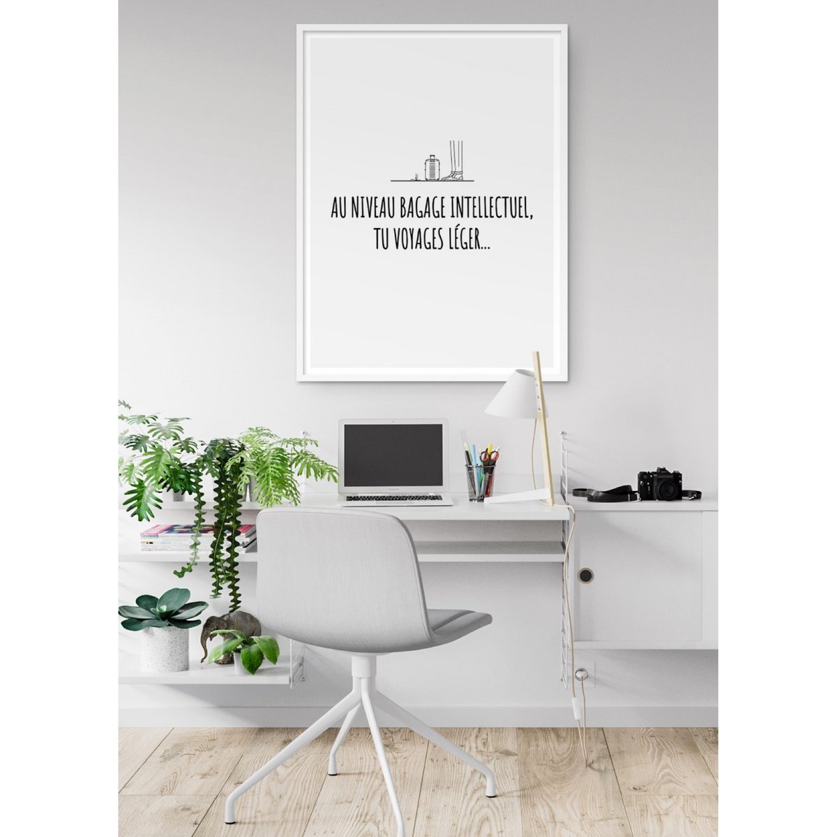 Affiche 'Bagage intellectuel' blanc, L'AFFICHERIE