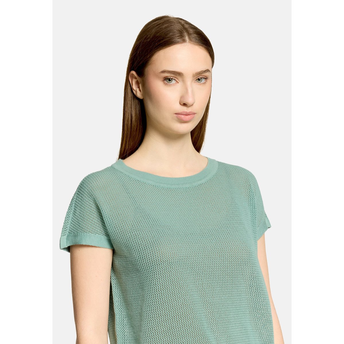 Pull-over en maille ajourée sans manches aquifer, BETTY BARCLAY