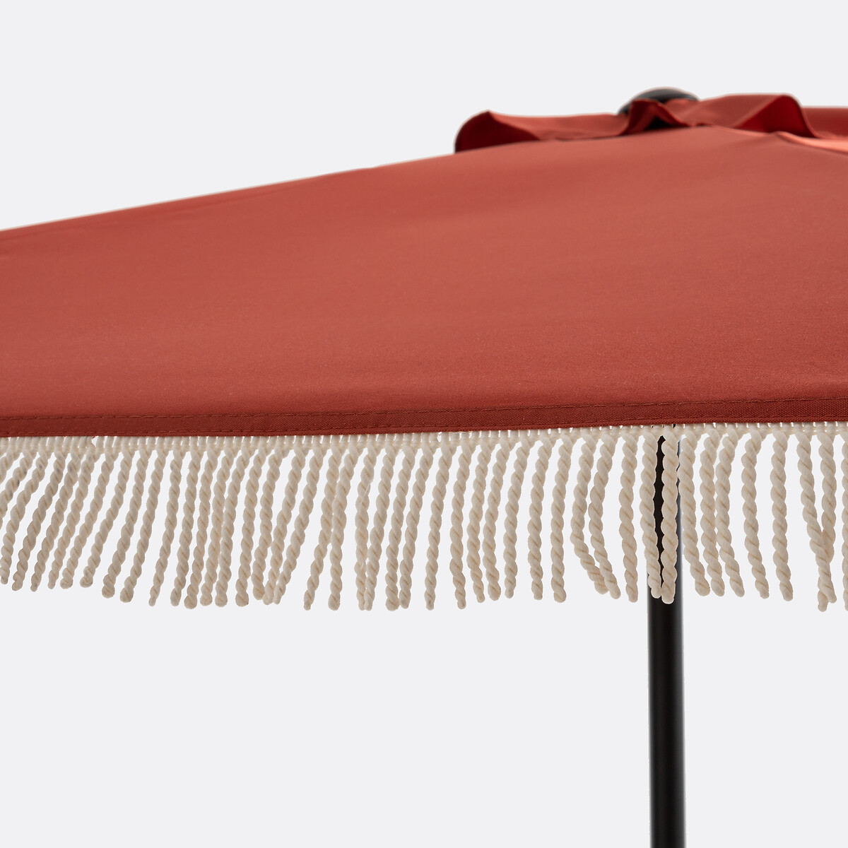 Demi-parasol de balcon à franges Medio terracotta, LA REDOUTE INTERIEURS
