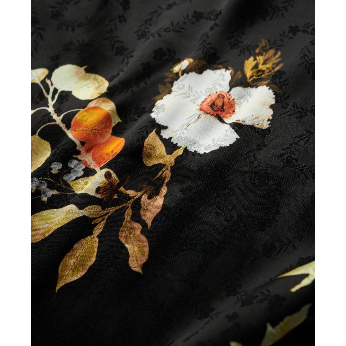 Robe Longue Jacquard à Manches Longues maya multi noir, SUPERDRY