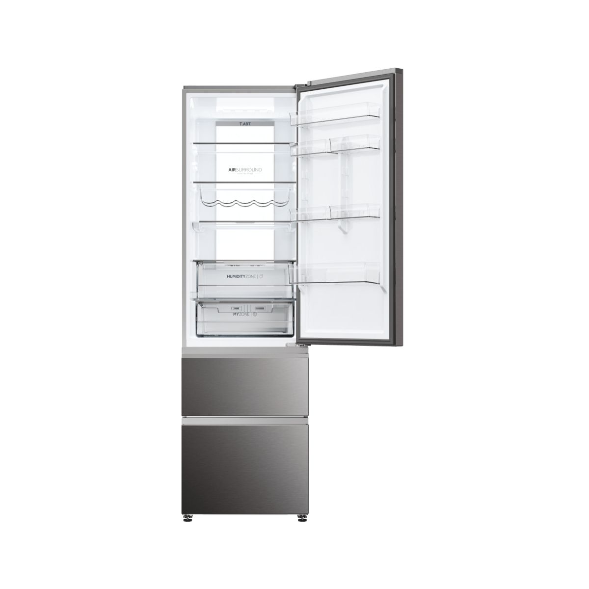 Réfrigérateur combiné HTW7620CNMP inox, HAIER