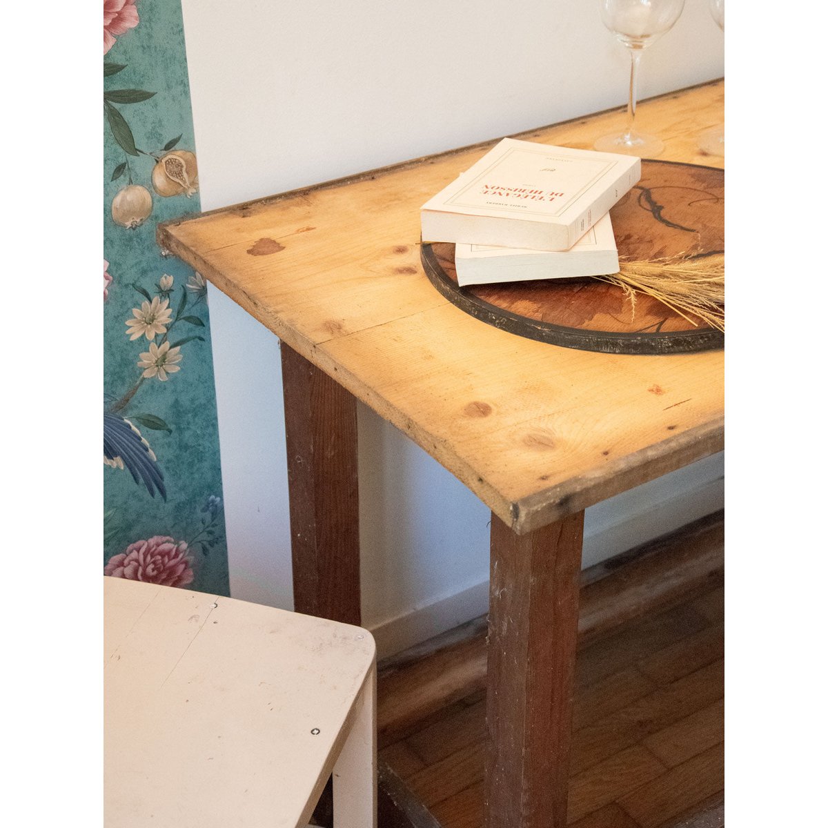 Table à manger établi Romy N°681 - Bon état bois clair, DEBONGOUT