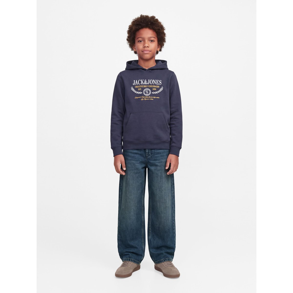 Jeans À Coupe Tonneau blue denim 1, JACK & JONES JUNIOR