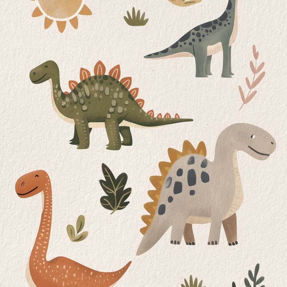 Affiche enfant les grands dinos affiche seule, HEXOA