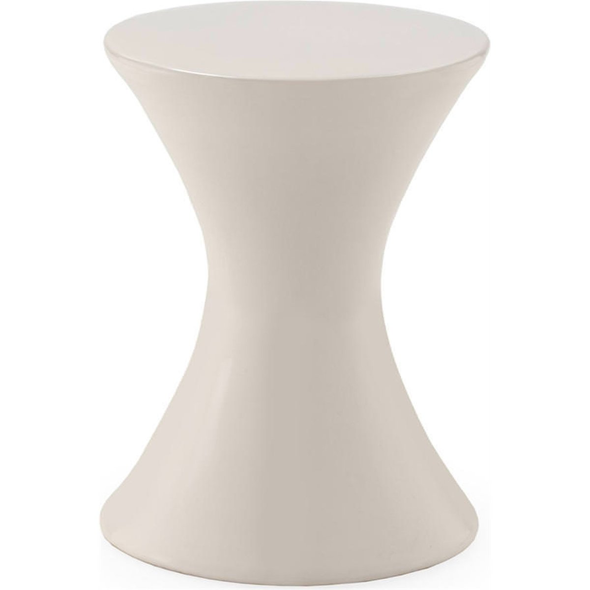 Tabouret sablier en céramique blanc, RECOLLECTION