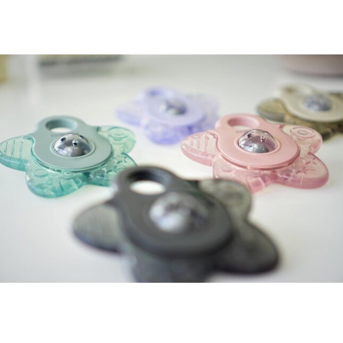 2 anneaux dentition réfrigérants étoiles gris, FILIBABBA