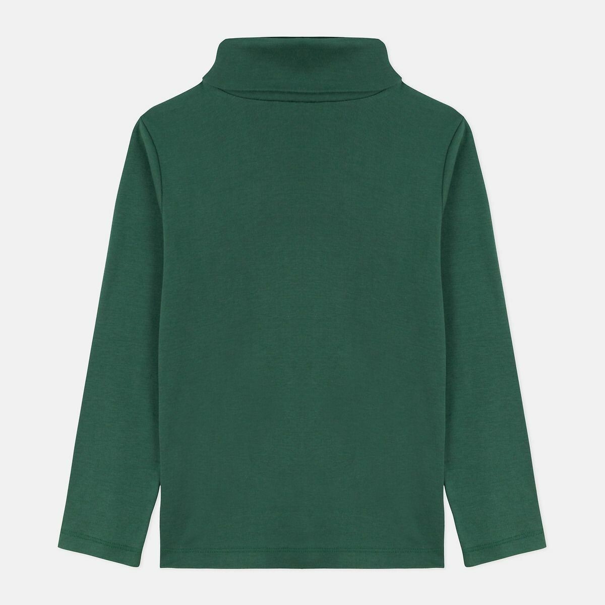 Cotton Turtleneck Jumper green, PETIT BATEAU